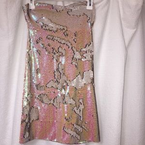SOLD Prom pink color changing mini dress